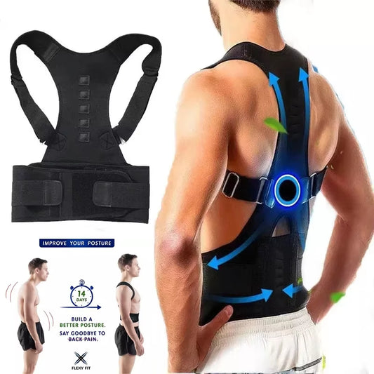 Back Brace Posture Corrector Magnetic Lumbar Back Support Belt Support Straightener for Spine Relieve Back Pain Improve Posture