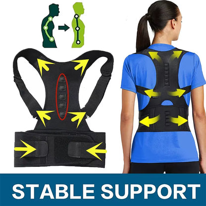 Back Brace Posture Corrector Magnetic Lumbar Back Support Belt Support Straightener for Spine Relieve Back Pain Improve Posture