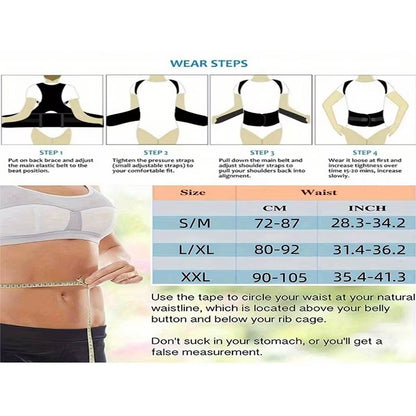Back Brace Posture Corrector Magnetic Lumbar Back Support Belt Support Straightener for Spine Relieve Back Pain Improve Posture
