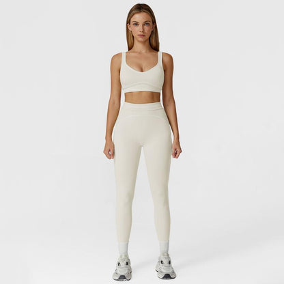 MFVIM Women'S Two-Piece Sports Set, Comfortable Activewear for Fitness and Gym, Athletic Clothing for Everyday Use Summer Sportswear Yoga Bottoms