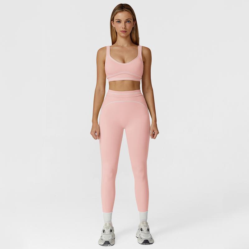 MFVIM Women'S Two-Piece Sports Set, Comfortable Activewear for Fitness and Gym, Athletic Clothing for Everyday Use Summer Sportswear Yoga Bottoms