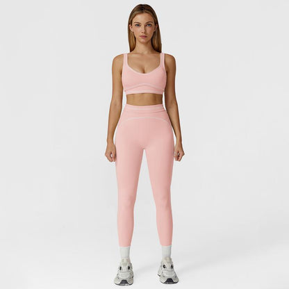 MFVIM Women'S Two-Piece Sports Set, Comfortable Activewear for Fitness and Gym, Athletic Clothing for Everyday Use Summer Sportswear Yoga Bottoms