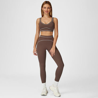 MFVIM Women'S Two-Piece Sports Set, Comfortable Activewear for Fitness and Gym, Athletic Clothing for Everyday Use Summer Sportswear Yoga Bottoms