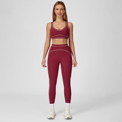 MFVIM Women'S Two-Piece Sports Set, Comfortable Activewear for Fitness and Gym, Athletic Clothing for Everyday Use Summer Sportswear Yoga Bottoms